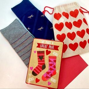 Valentine Gift for Him❤️ 2 Pair Socks, Card, & Gift Bag. Limited Edition Bundle